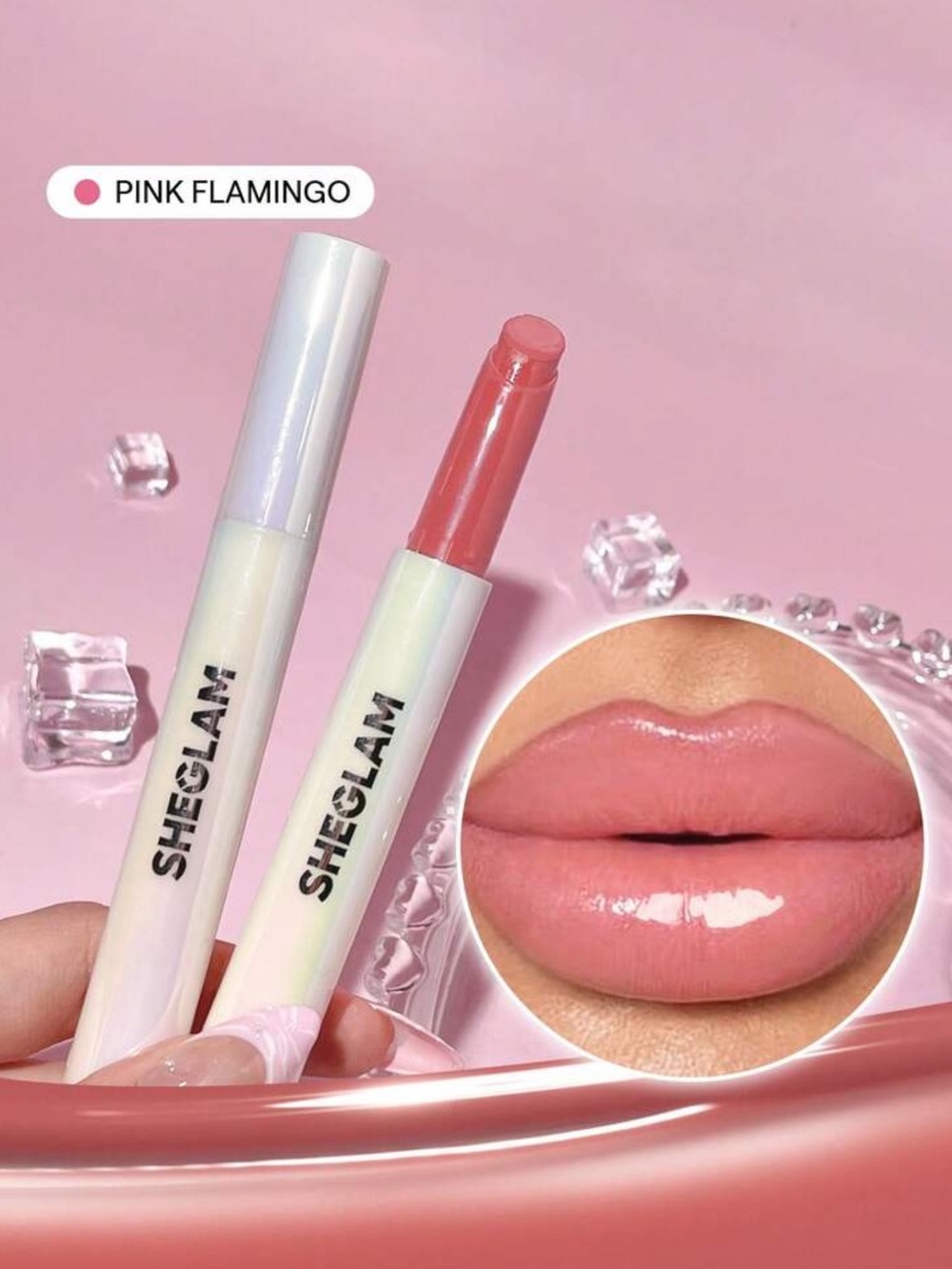 SHEGLAM Pout-Perfect Lip Plumper Pink Flamingo Moisturizing Solid Lip Gloss
